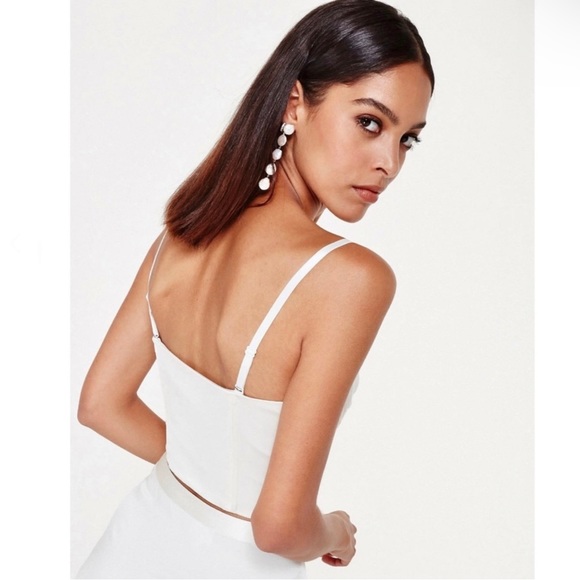 NEW CAMI NYC WHITE SILK BUSTIER TOP - Picture 5 of 7